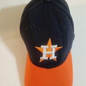 Houston Astros New Era 39THIRTY Navy Cap w/ Orange Brim Snapback M/L